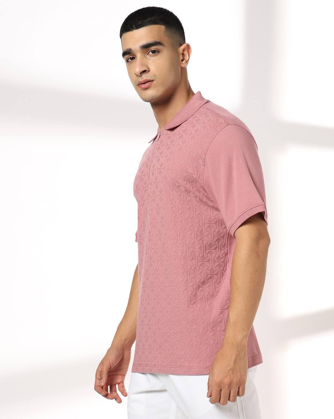 NETPLAY | Men Patterned Slim Fit Polo T-Shirt|1