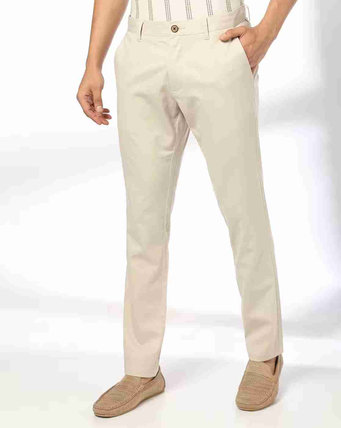 Men Slim Fit Mid-Rise Chinos