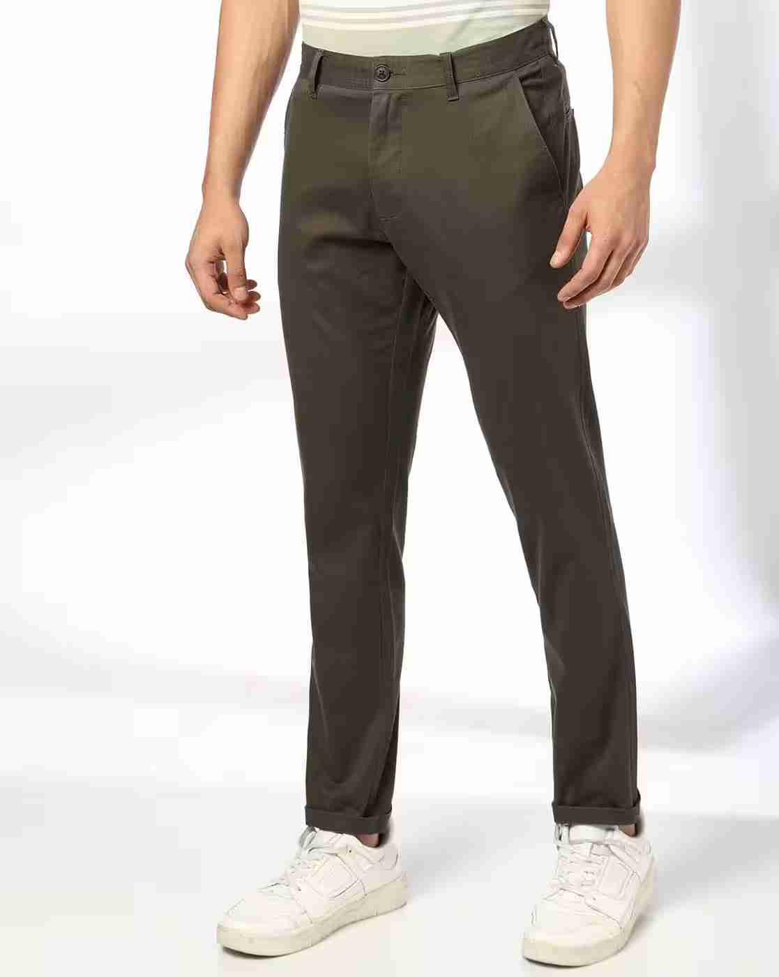 Men Slim Fit Mid-Rise Chinos