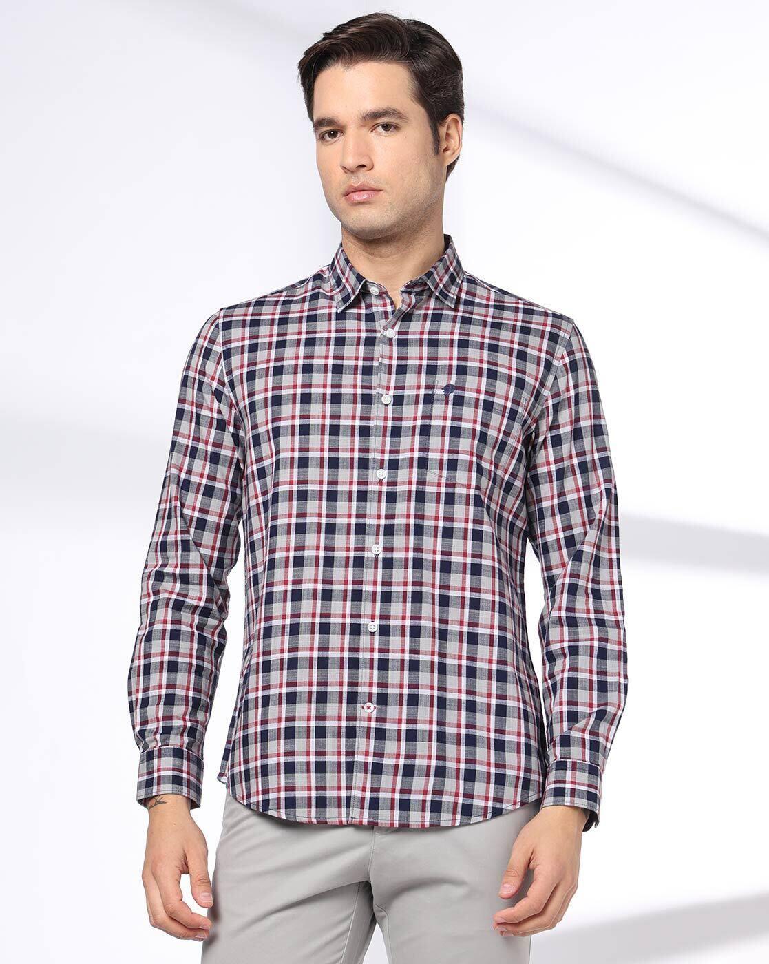 NETPLAY | Men Checks Slim Fit Classic Shirt|0