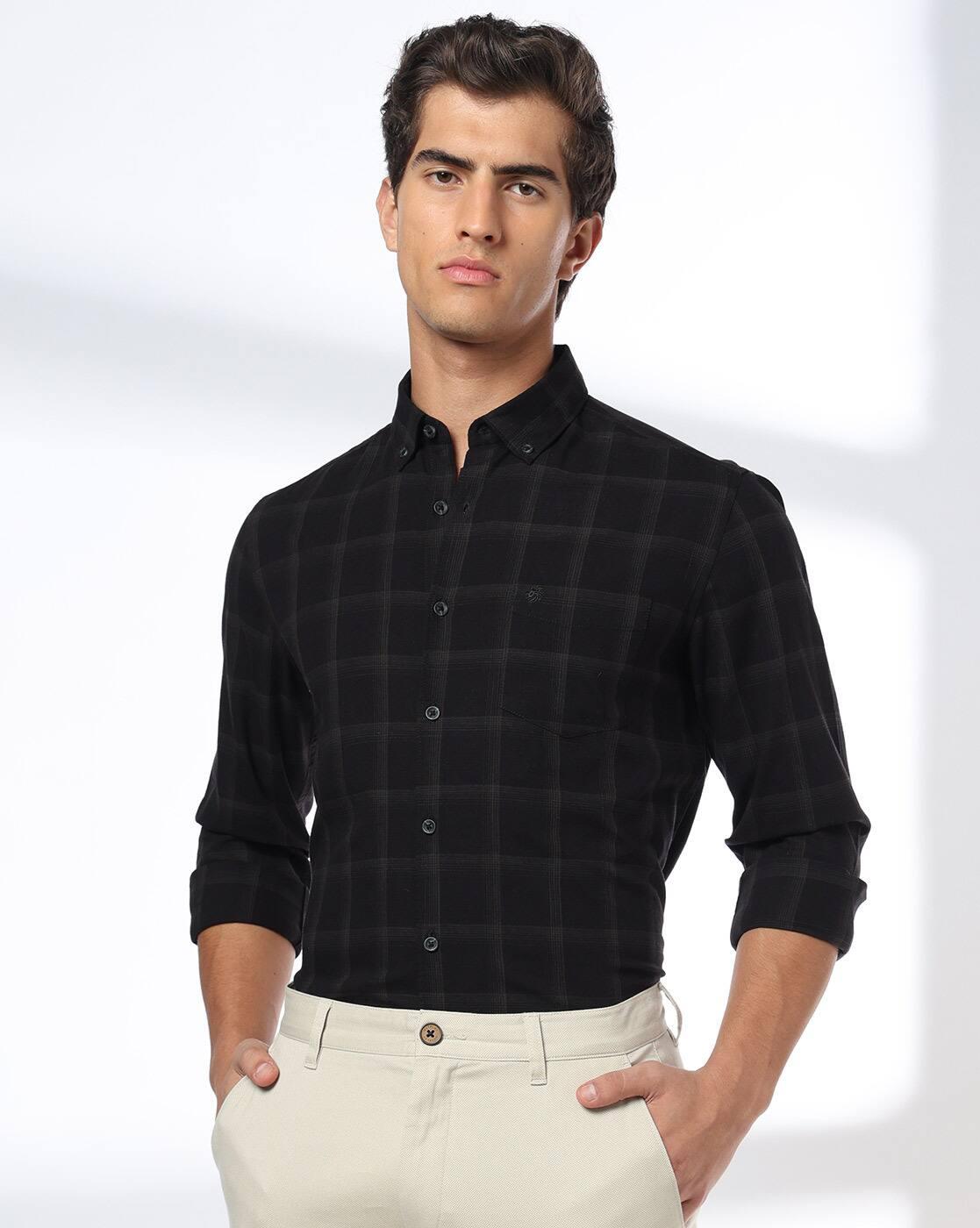 NETPLAY | Men Checks Slim Fit Classic Shirt|0
