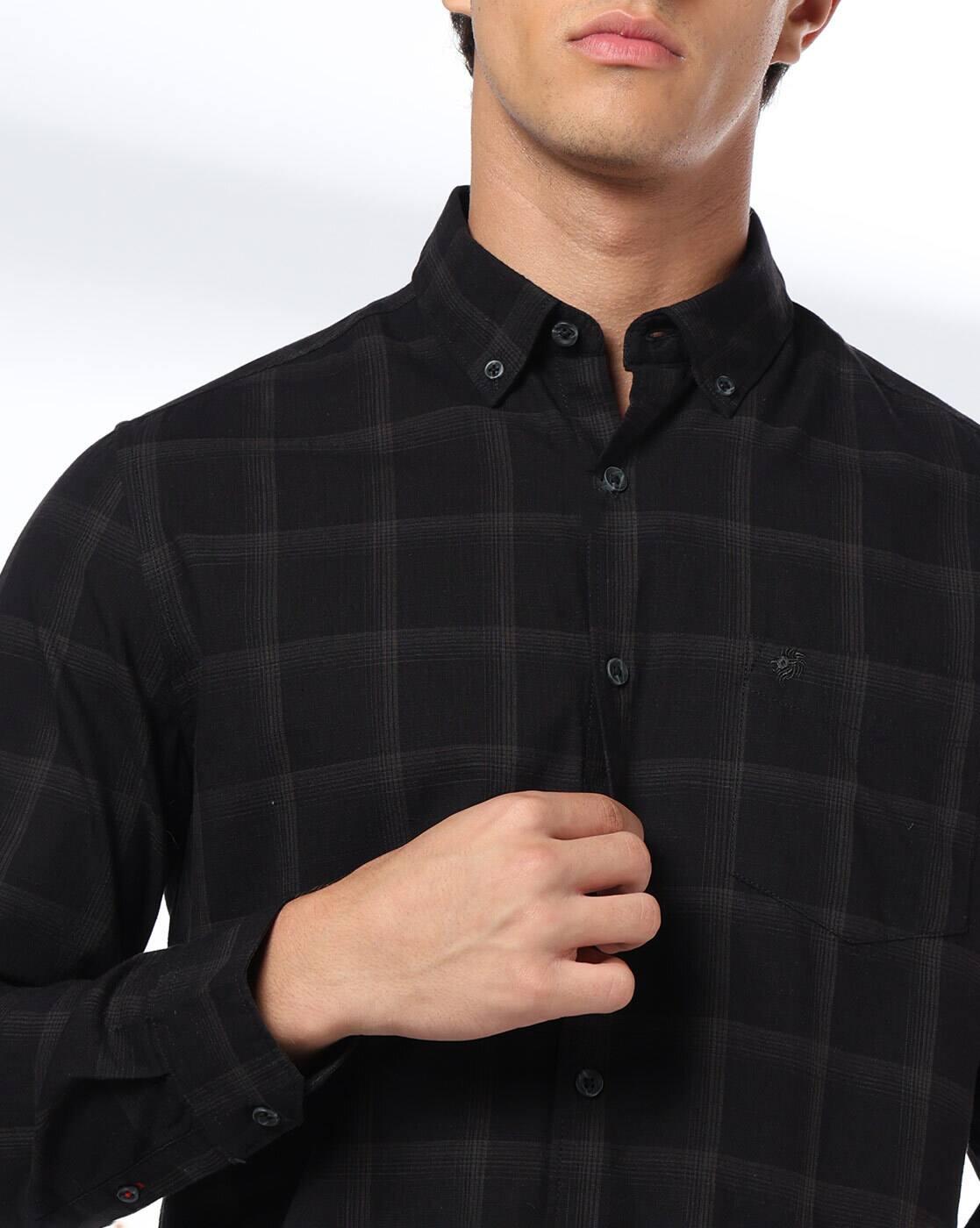 NETPLAY | Men Checks Slim Fit Classic Shirt|4