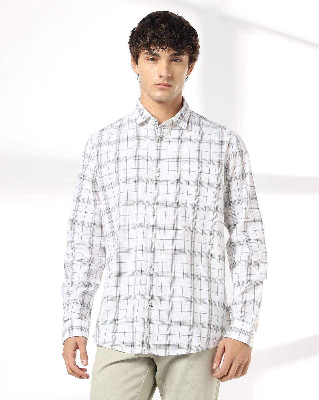NETPLAY | Men Checks Slim Fit Classic Shirt|1