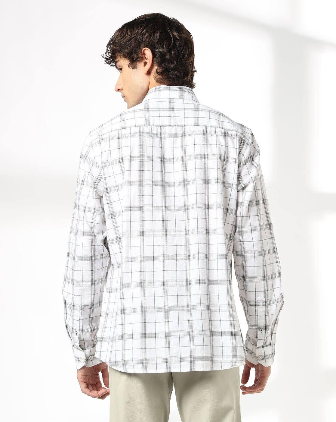 NETPLAY | Men Checks Slim Fit Classic Shirt|3