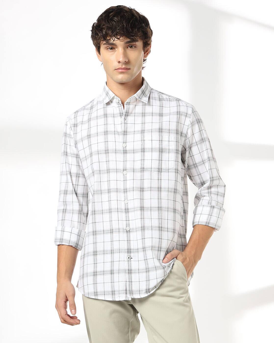 NETPLAY | Men Checks Slim Fit Classic Shirt|4