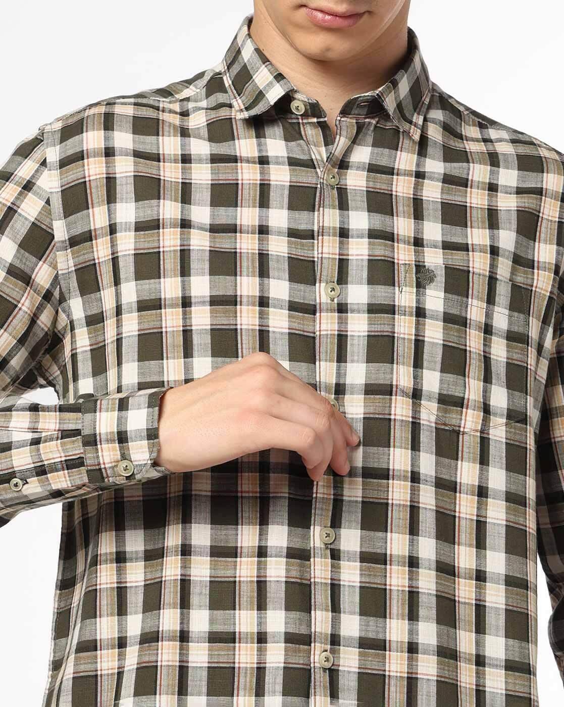 NETPLAY | Men Checks Slim Fit Classic Shirt|5