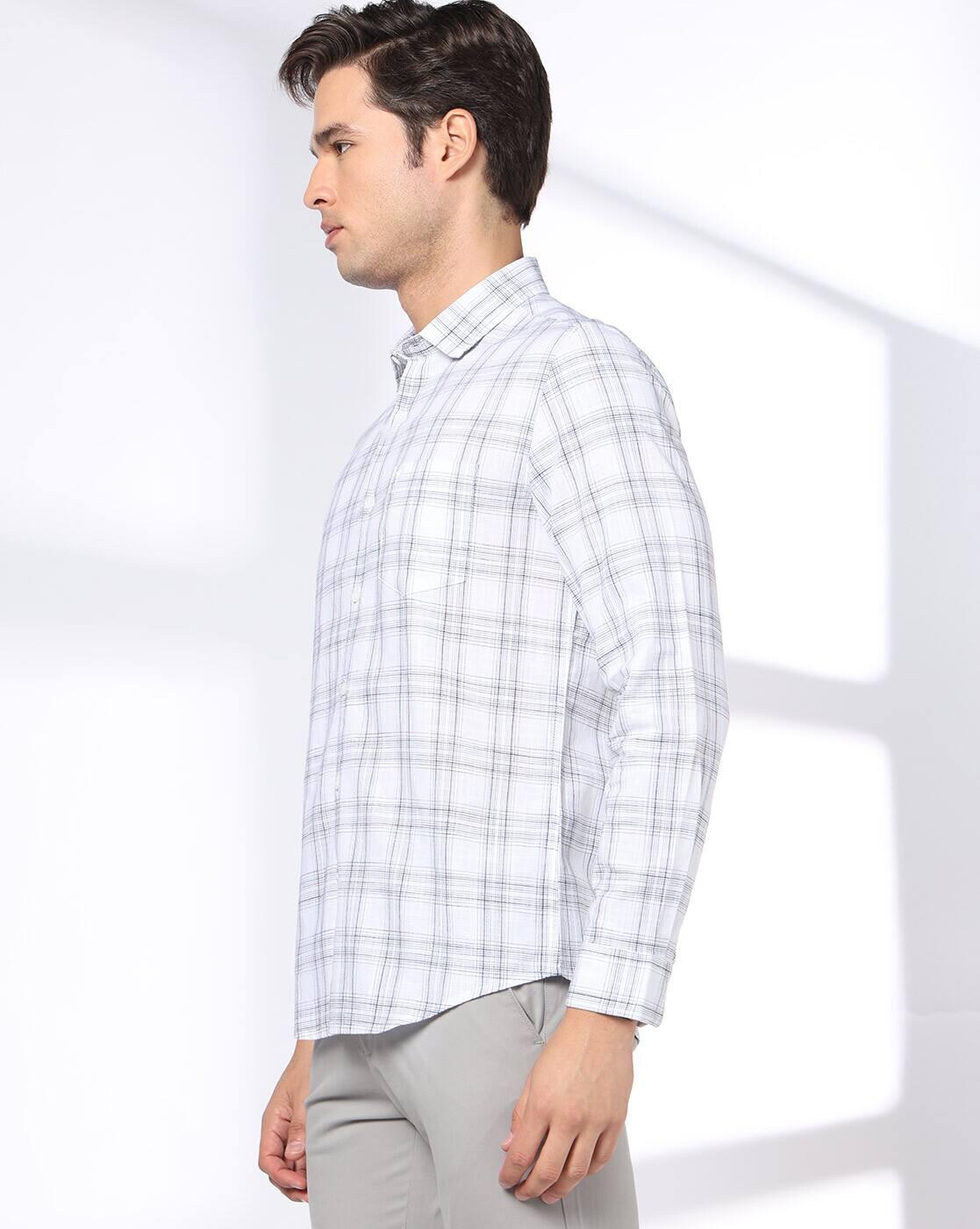NETPLAY | Men Checks Slim Fit Classic Shirt|1