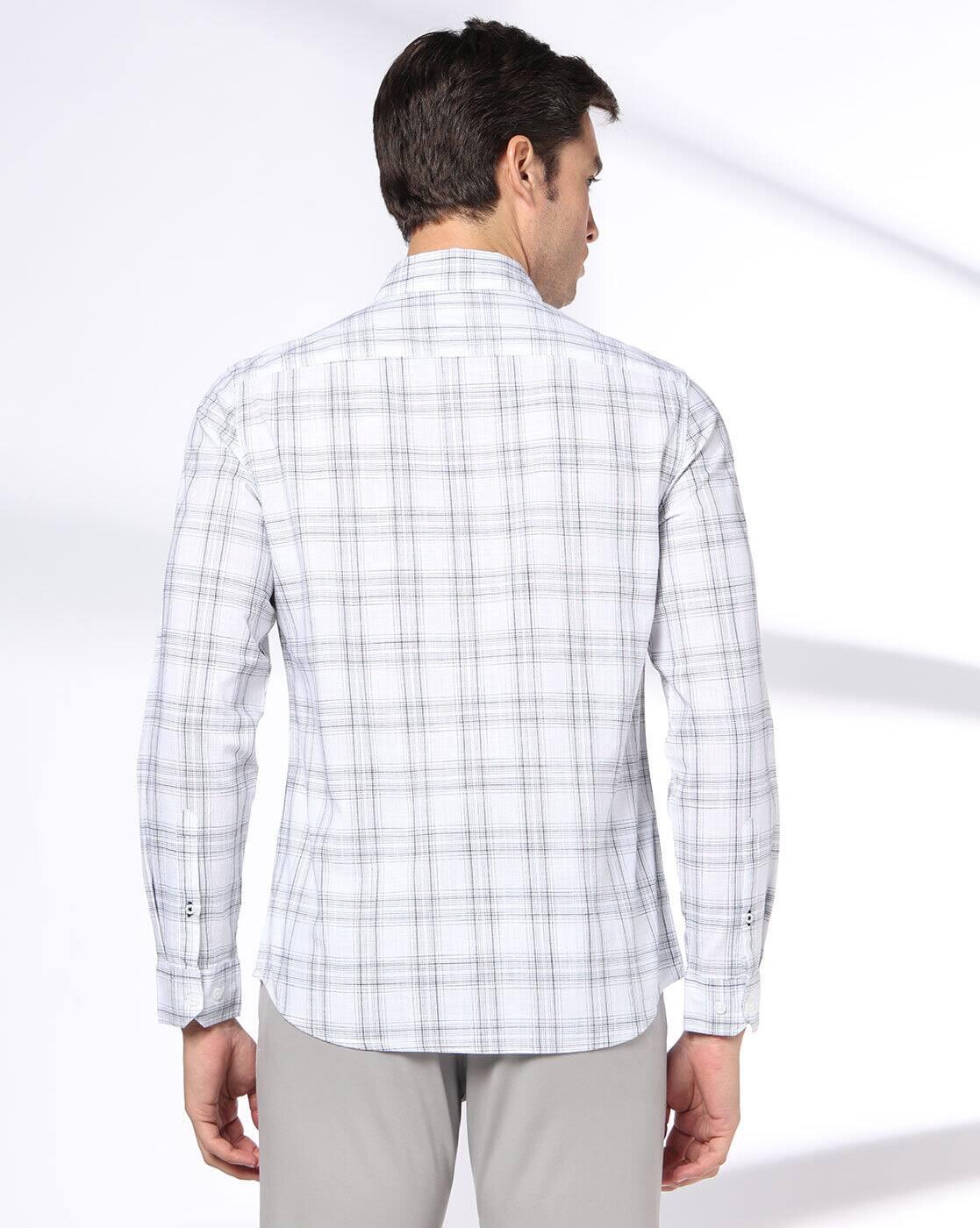 NETPLAY | Men Checks Slim Fit Classic Shirt|2