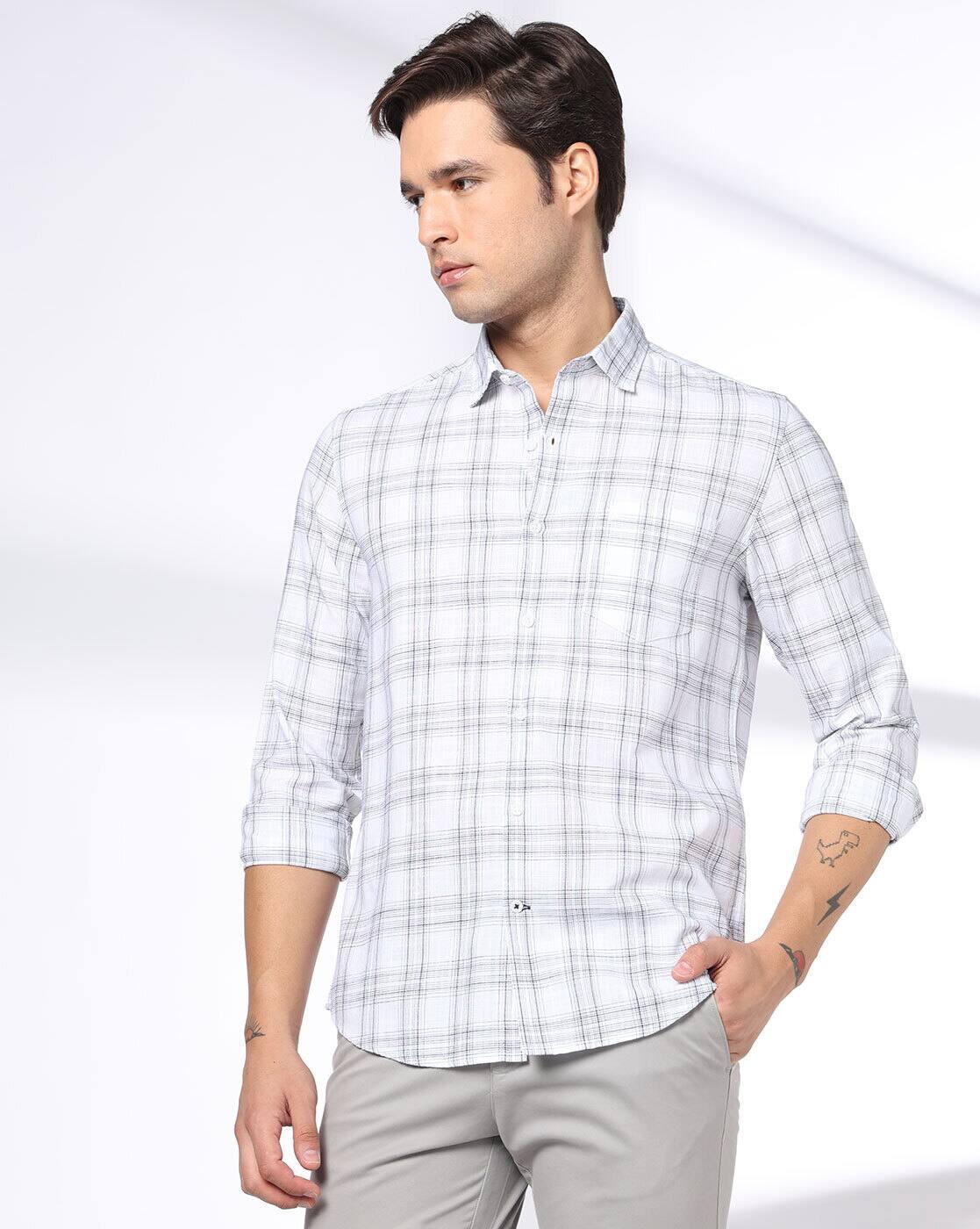 NETPLAY | Men Checks Slim Fit Classic Shirt|4