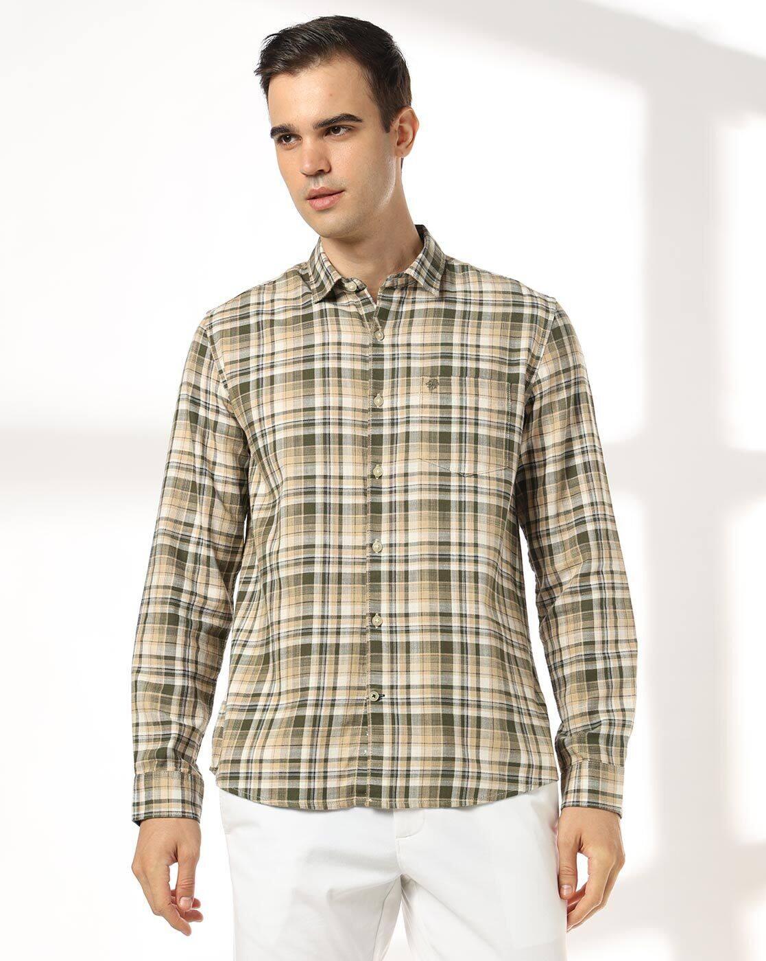 NETPLAY | Men Checked Slim Fit Shirt with Patch Pocket|4