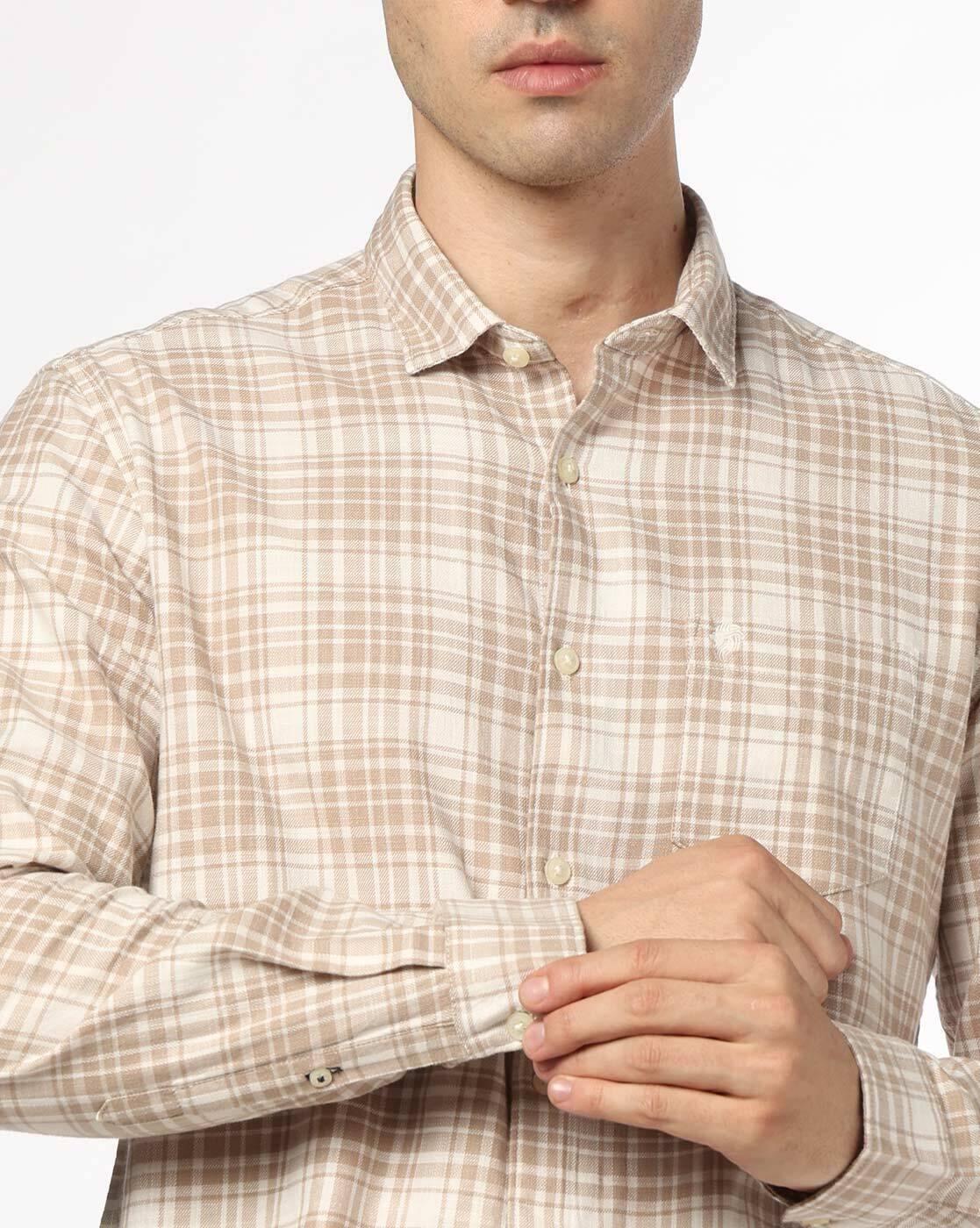NETPLAY | Men Checked Slim Fit Shirt with Patch Pocket|5