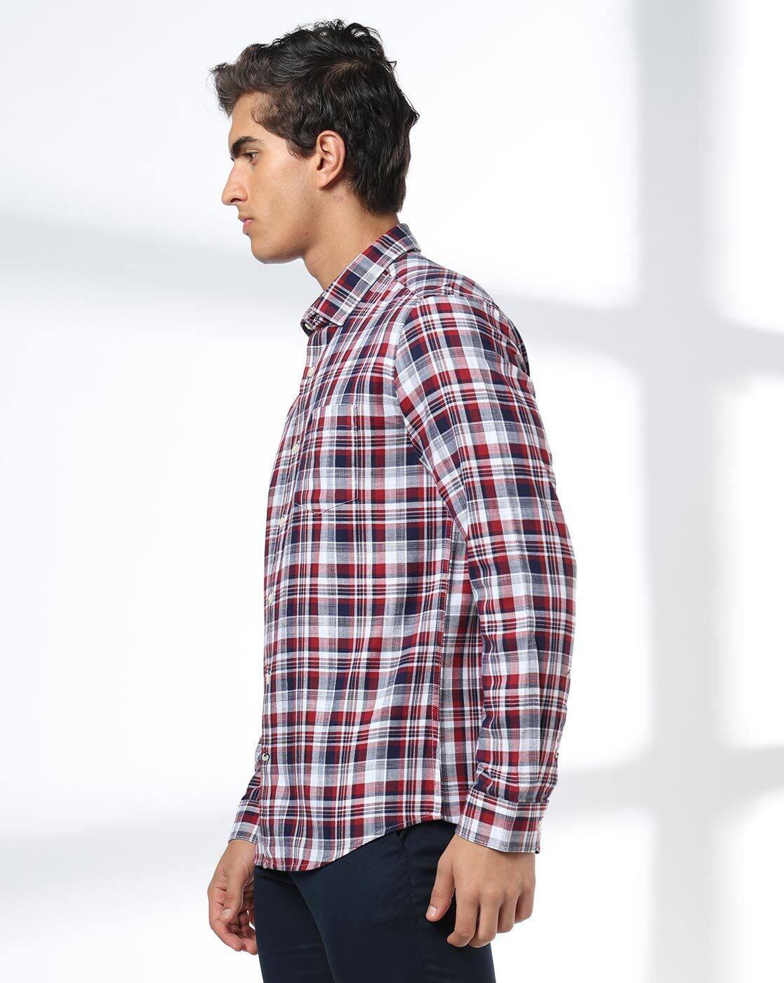 NETPLAY | Men Checks Slim Fit Classic Shirt|0