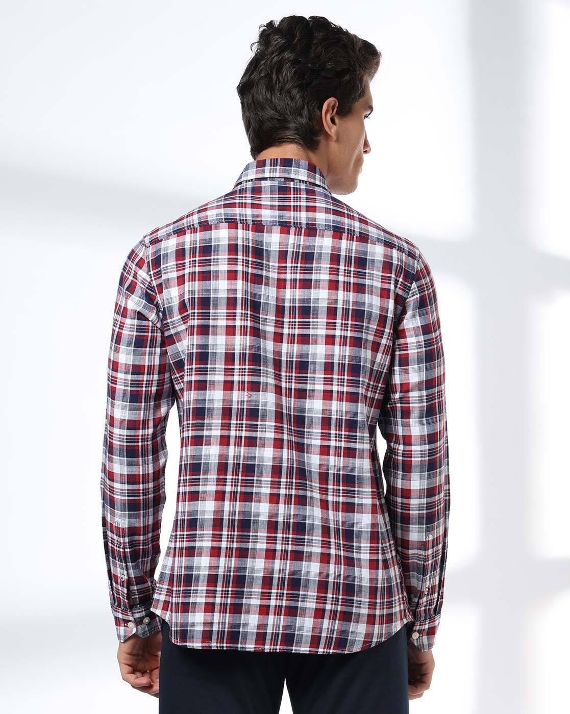 NETPLAY | Men Checks Slim Fit Classic Shirt|1