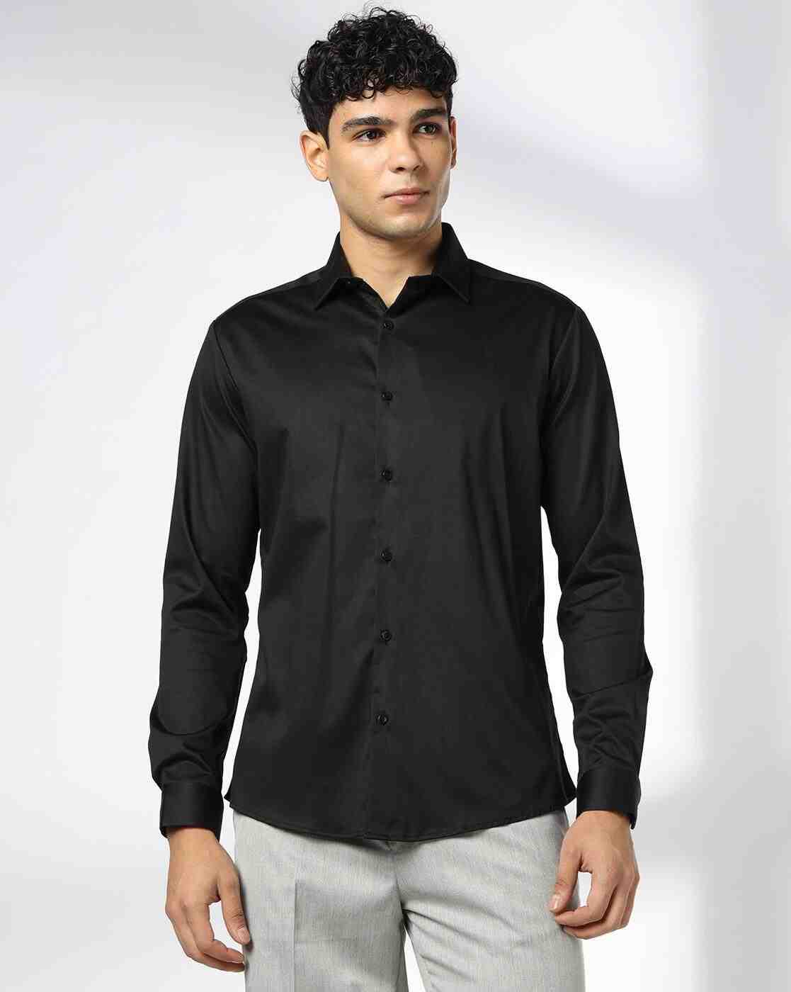 NETPLAY | Men Patterned Slim Fit Shirt|1