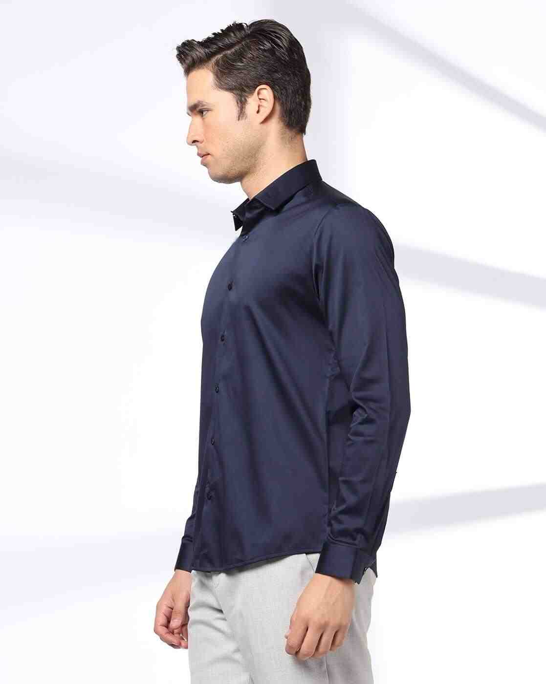 NETPLAY | Men Patterned Slim Fit Shirt|1