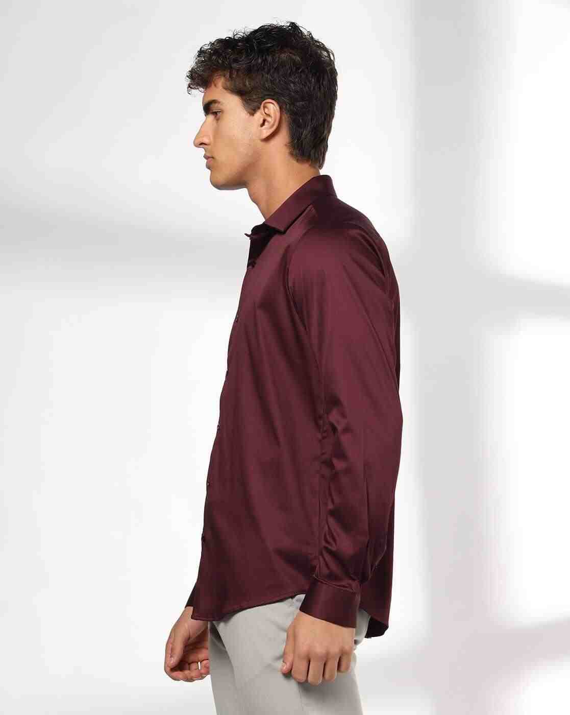 NETPLAY | Men Patterned Slim Fit Shirt|1