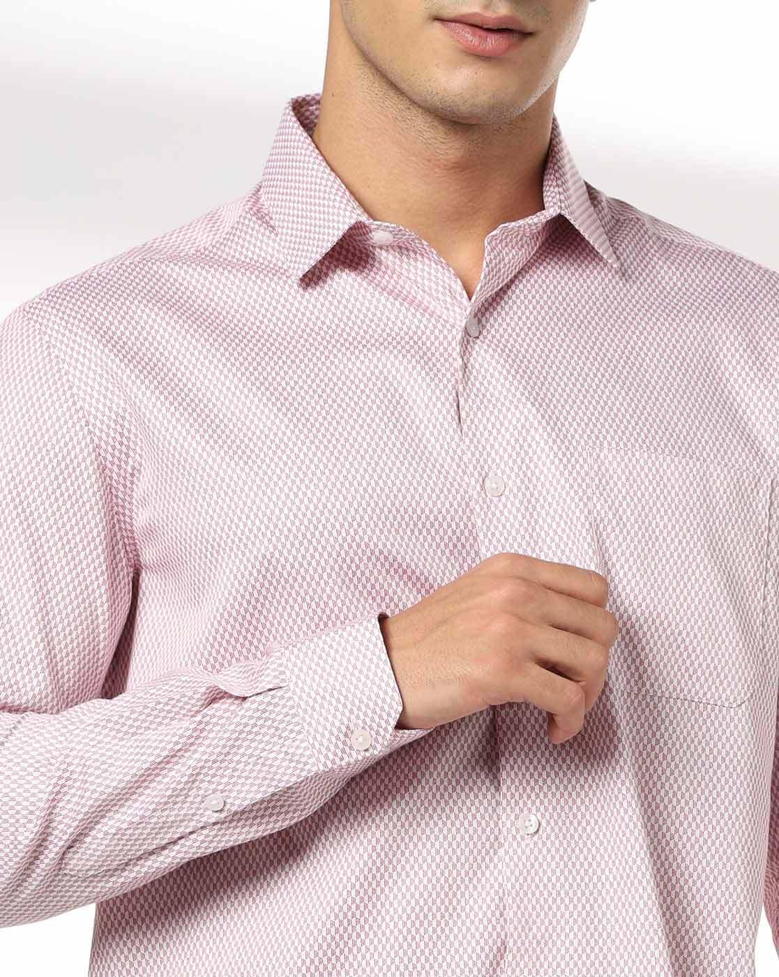 NETPLAY | Men Micro Print Slim Fit Shirt with Patch Pocket|4