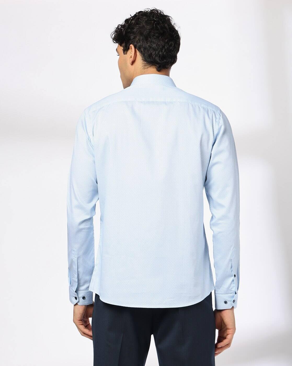 NETPLAY | Men Micro Print Slim Fit Shirt with Patch Pocket|2