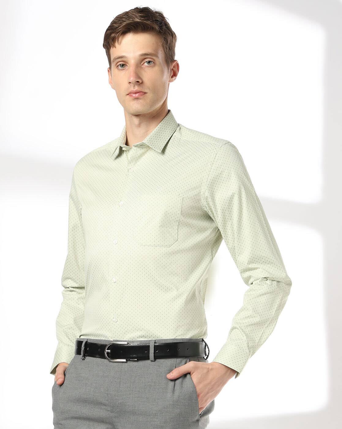NETPLAY | Men Micro Print Slim Fit Shirt with Patch Pocket|0