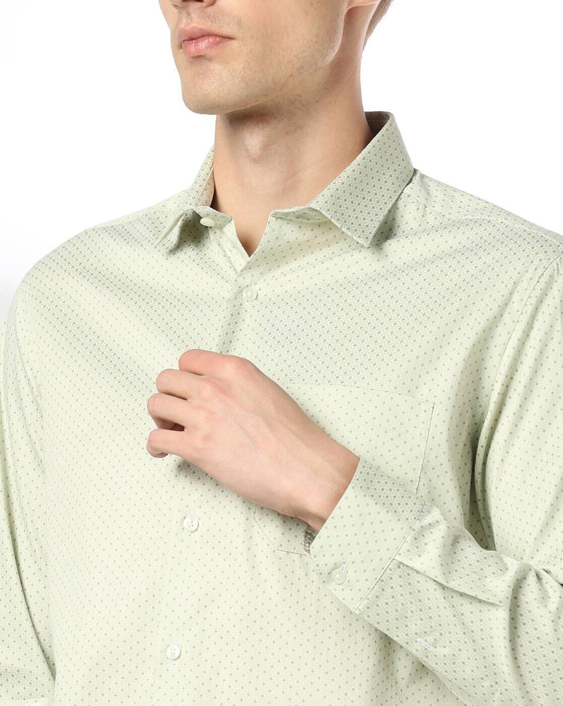 NETPLAY | Men Micro Print Slim Fit Shirt with Patch Pocket|4