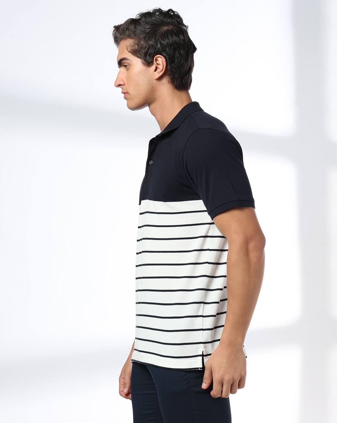 NETPLAY | Men Ultimate 1 Striped Slim Fit Polo T-Shirt|1