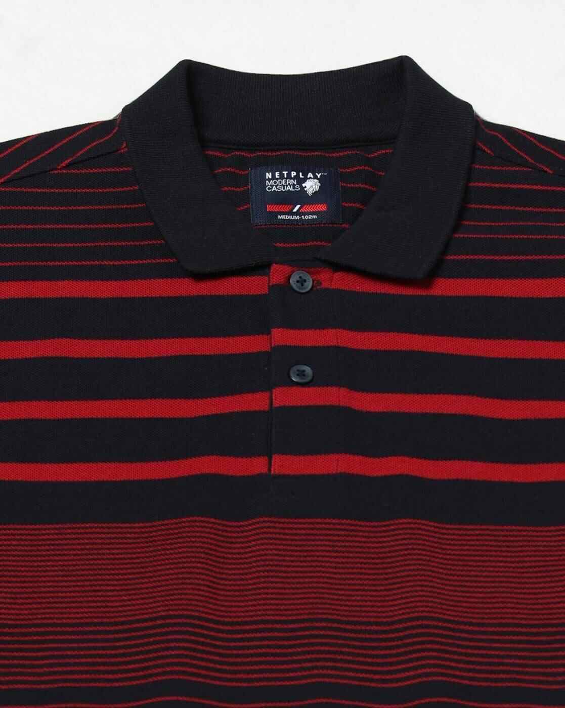 NETPLAY | Men Ultimate Striped 3 Slim Fit Polo T-Shirt|4