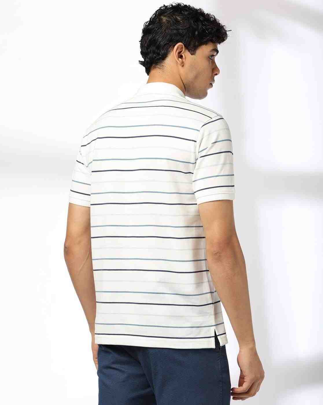 NETPLAY | Men Striped Slim Fit Polo T-Shirt|2