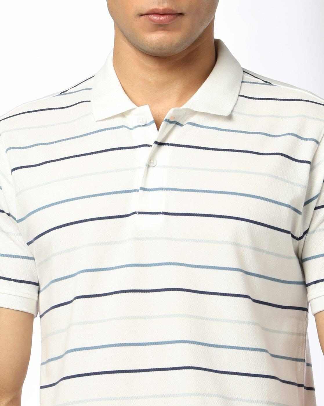 NETPLAY | Men Striped Slim Fit Polo T-Shirt|4