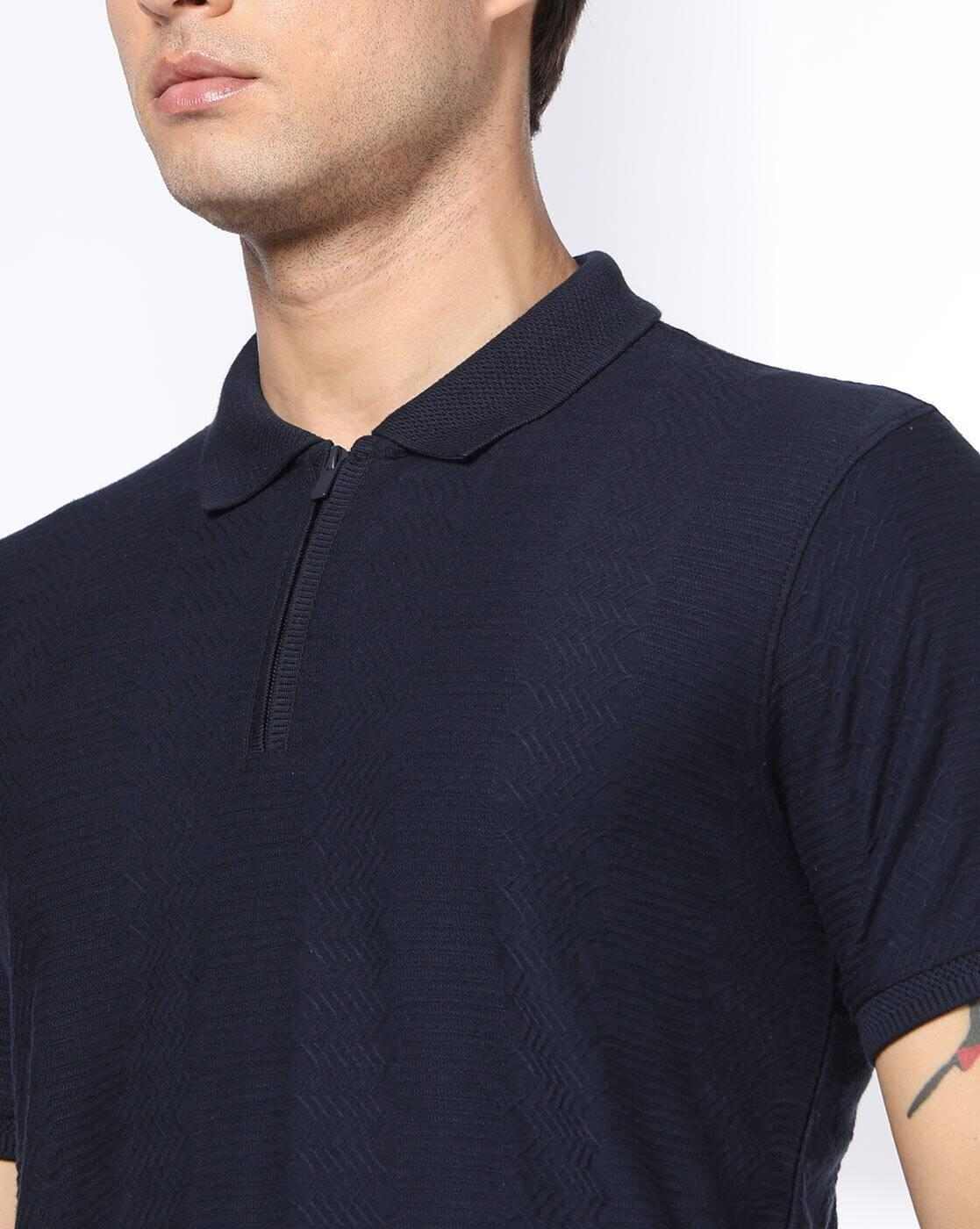 NETPLAY | Men Patterned Slim Fit Polo T-Shirt|3