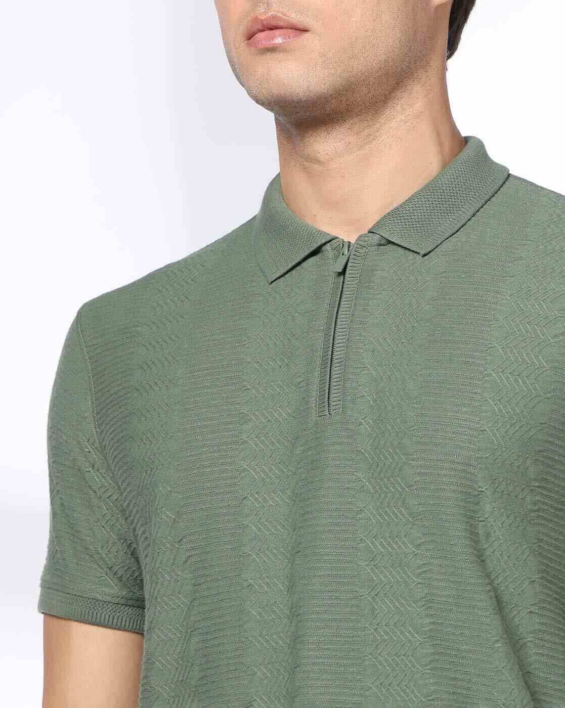 NETPLAY | Men Patterned Slim Fit Polo T-Shirt|3