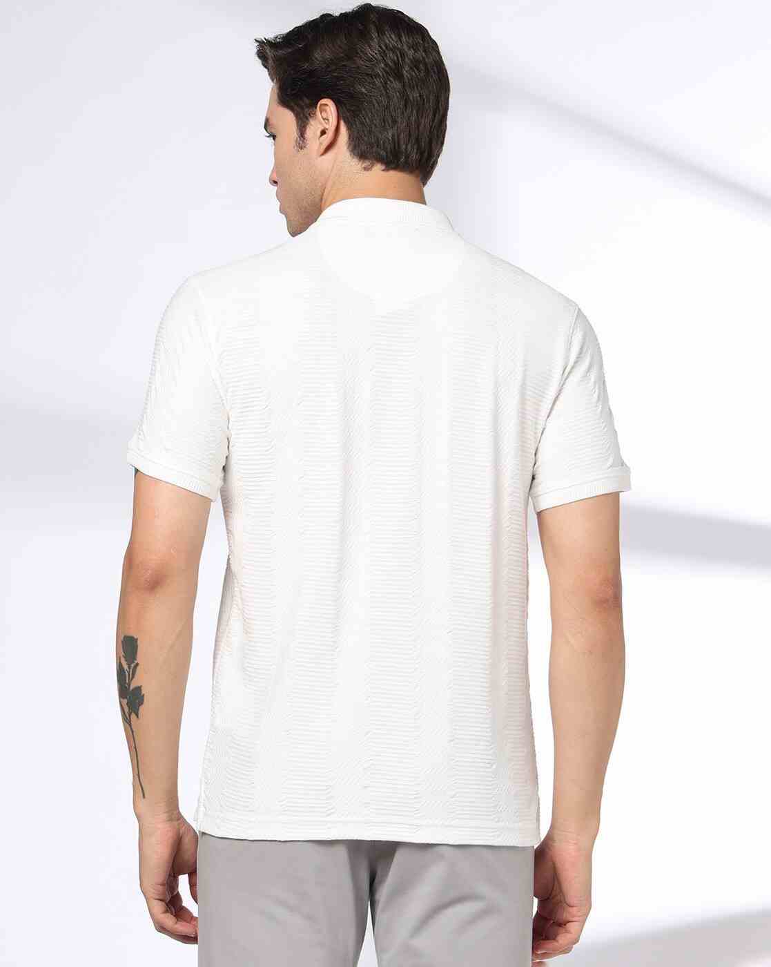 NETPLAY | Men Patterned Slim Fit Polo T-Shirt|2