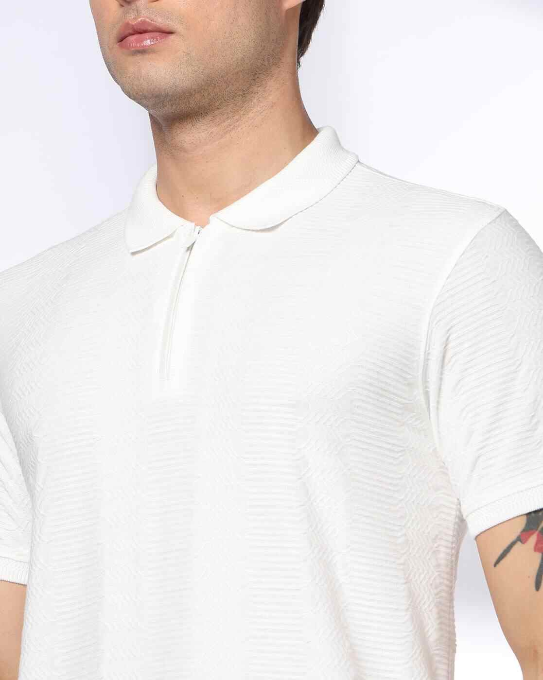 NETPLAY | Men Patterned Slim Fit Polo T-Shirt|4