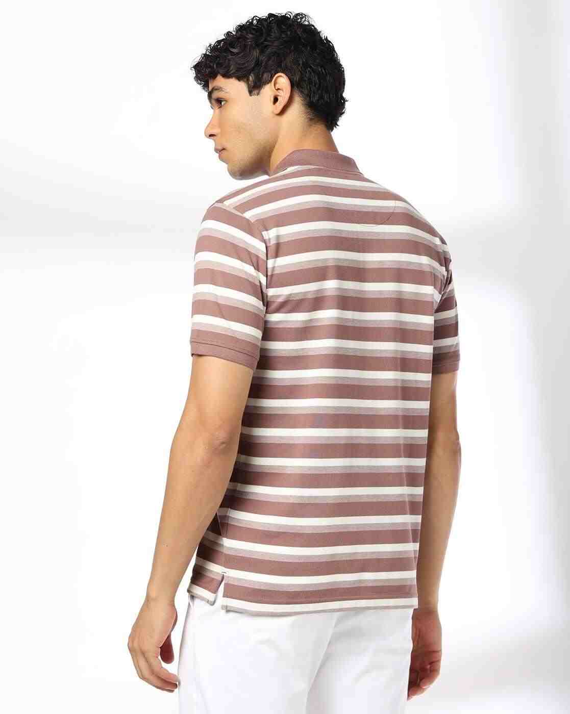 NETPLAY | Men Striped Slim Fit Polo T-Shirt|2