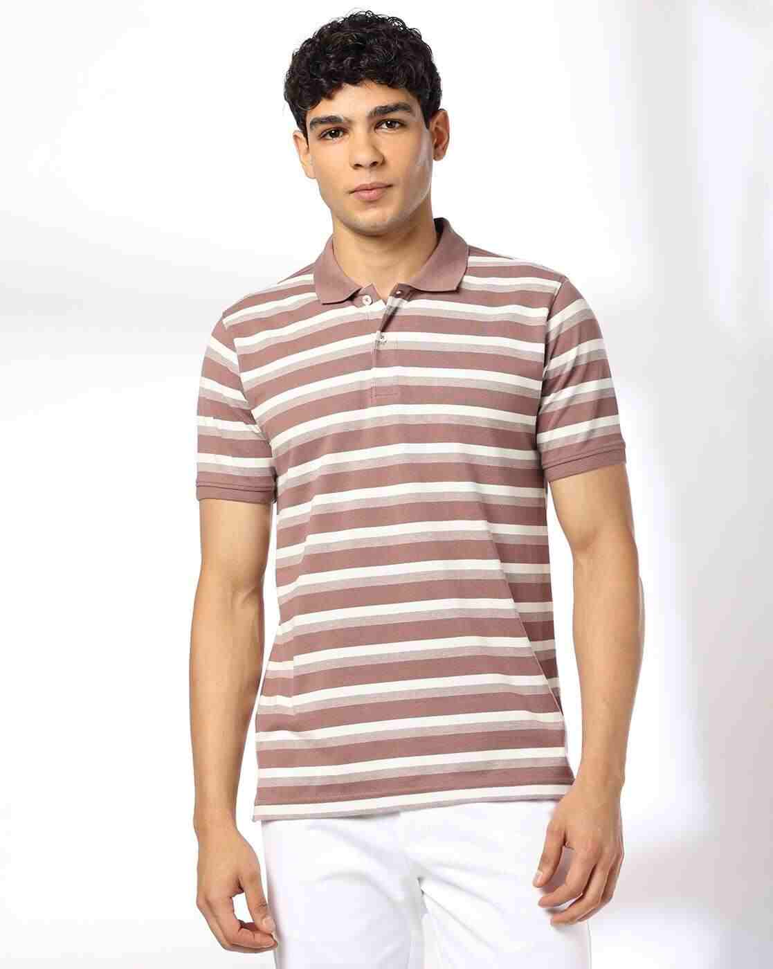 NETPLAY | Men Striped Slim Fit Polo T-Shirt|3