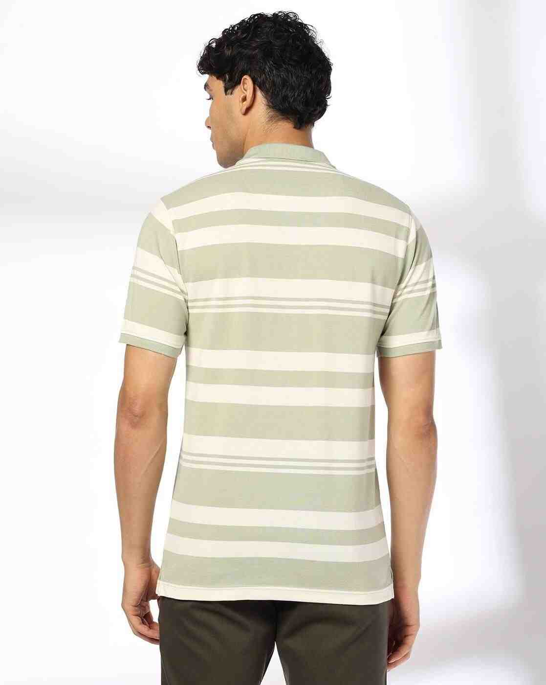 NETPLAY | Men Striped Slim Fit Polo T-Shirt|2