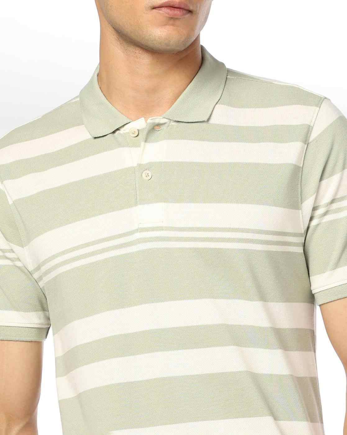 NETPLAY | Men Striped Slim Fit Polo T-Shirt|3