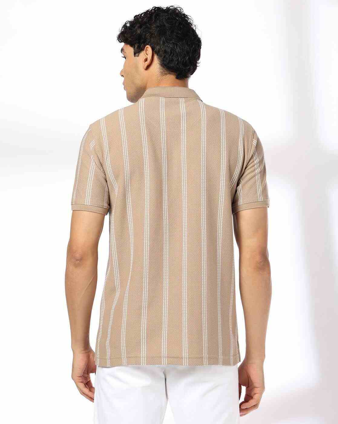 NETPLAY | Men Striped Slim Fit Polo T-Shirt|2