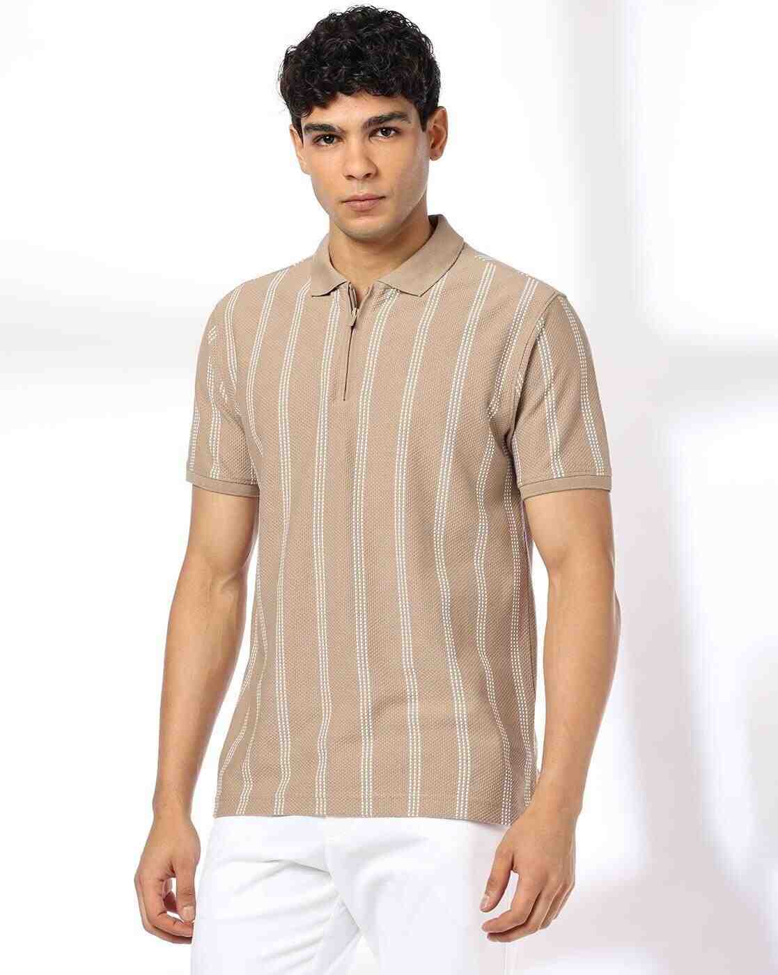 NETPLAY | Men Striped Slim Fit Polo T-Shirt|3
