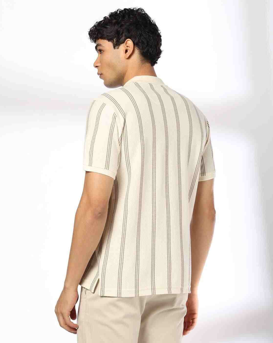 NETPLAY | Men Striped Slim Fit Polo T-Shirt|2