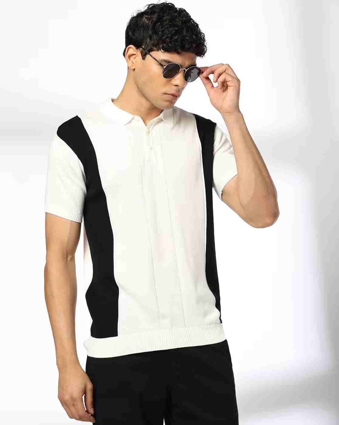 NETPLAY | Men Colourblock Slim Fit Polo T-Shirt|0