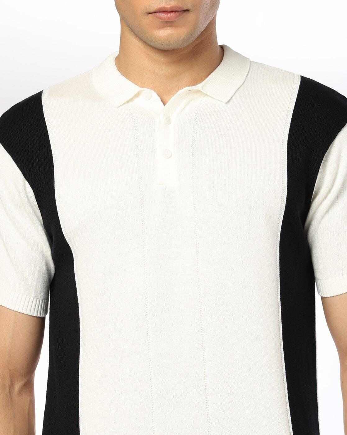 NETPLAY | Men Colourblock Slim Fit Polo T-Shirt|4