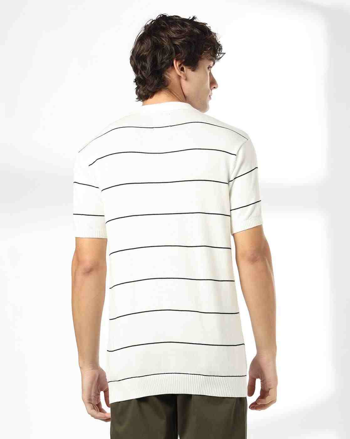 NETPLAY | Men Striped Slim Fit Polo T-Shirt|2