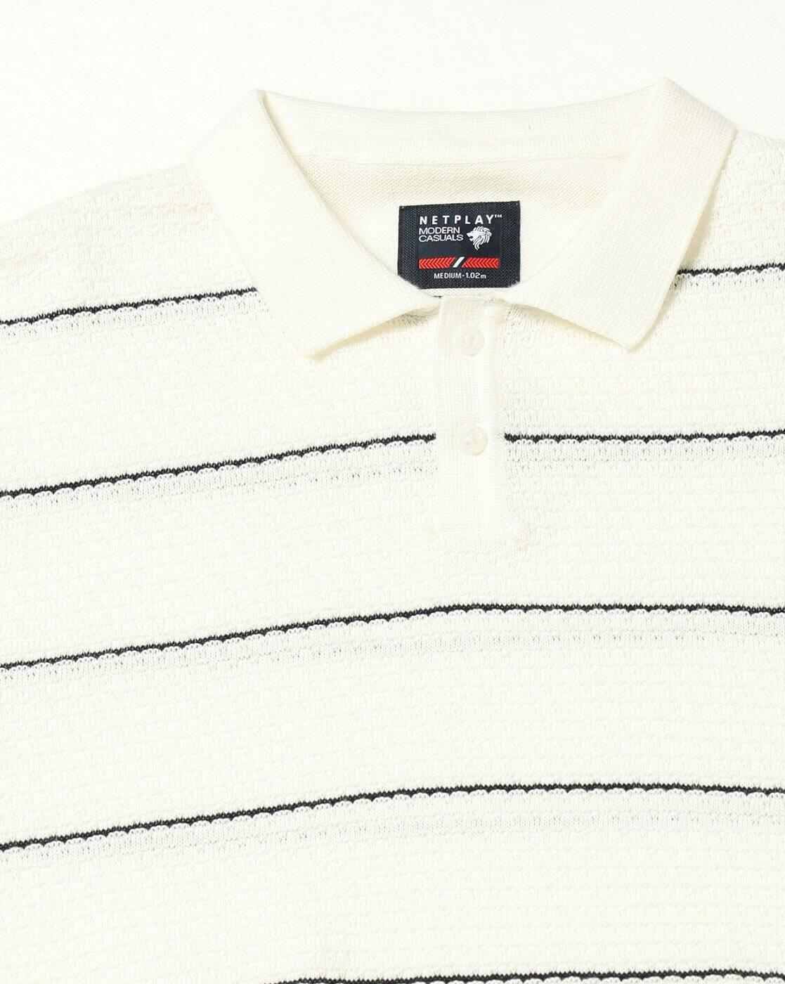 NETPLAY | Men Striped Slim Fit Polo T-Shirt|5