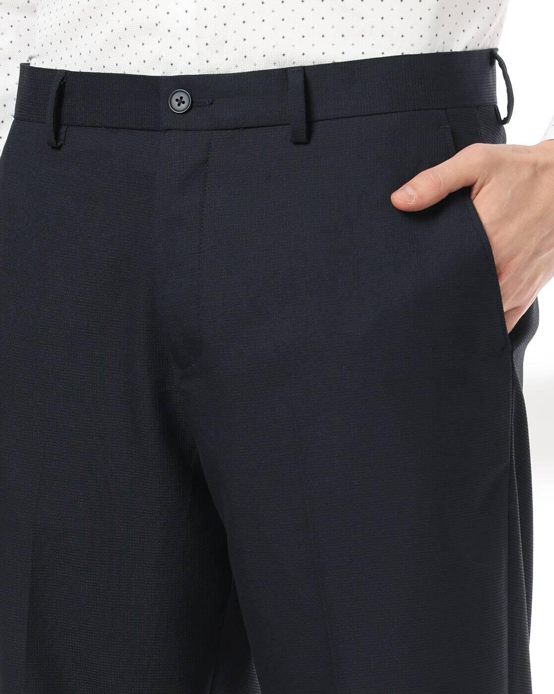 NETPLAY | Men Slim Fit Flat-Front Trousers|3