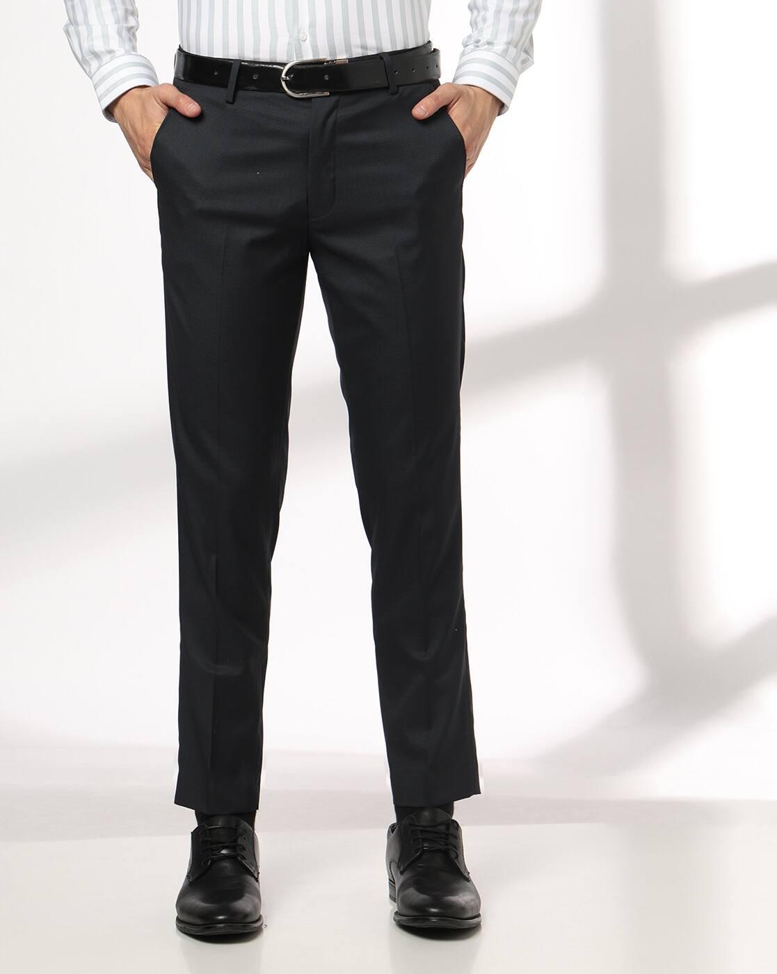 NETPLAY | Men Slim Fit Flat-Front Trousers|0