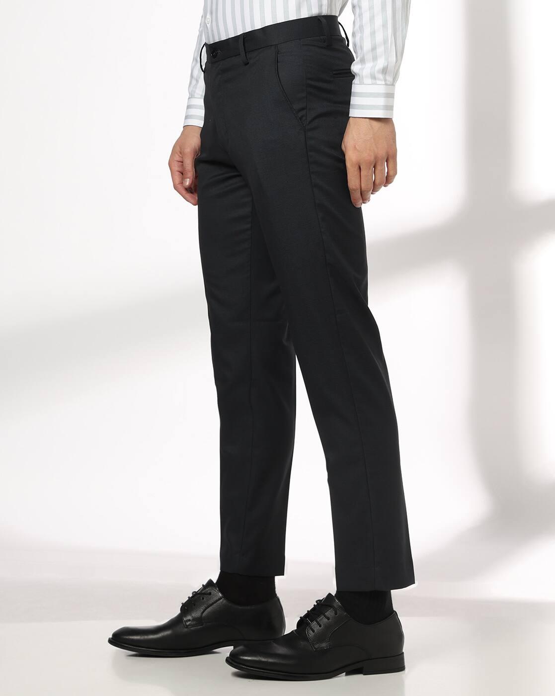 NETPLAY | Men Slim Fit Flat-Front Trousers|1