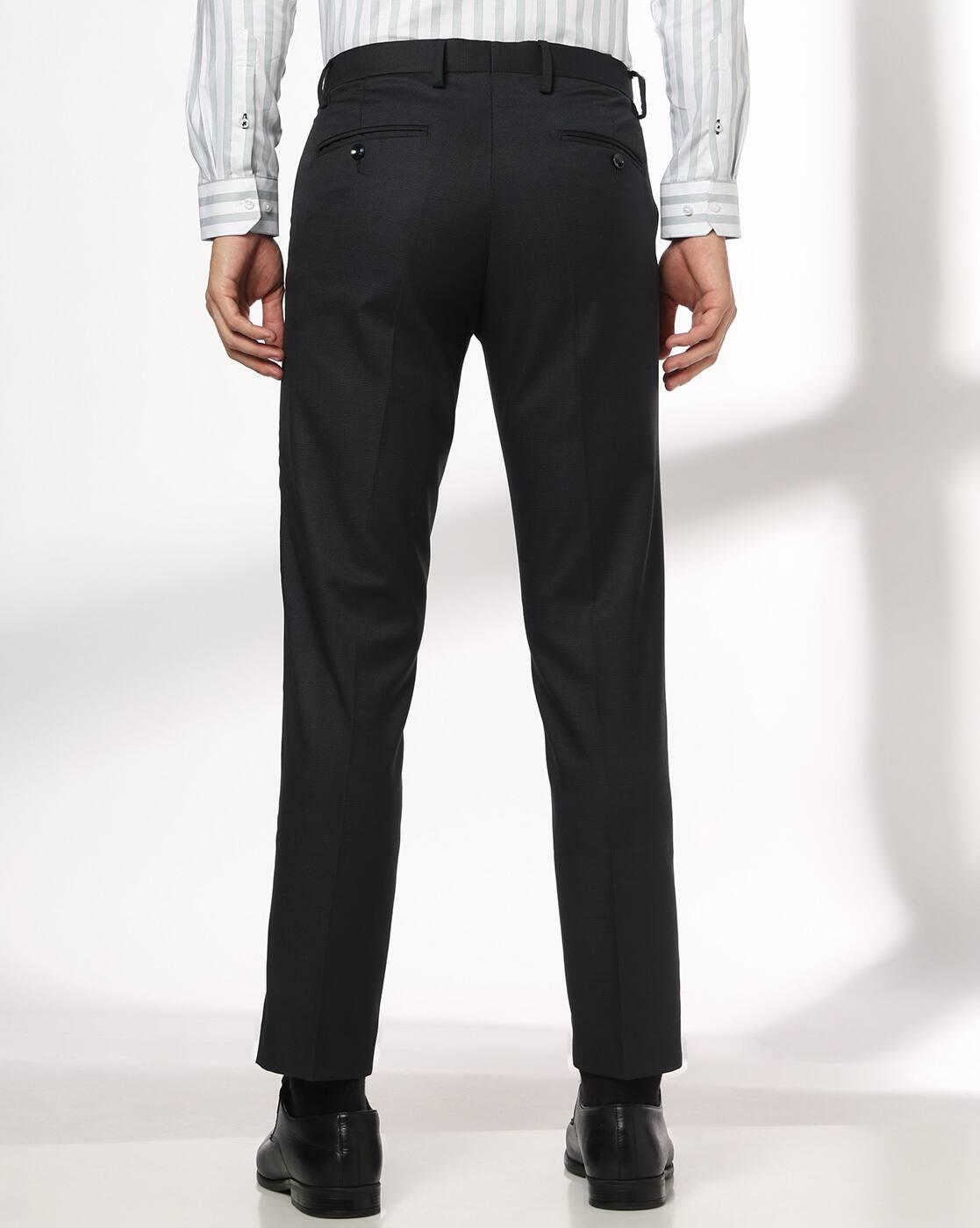 NETPLAY | Men Slim Fit Flat-Front Trousers|2