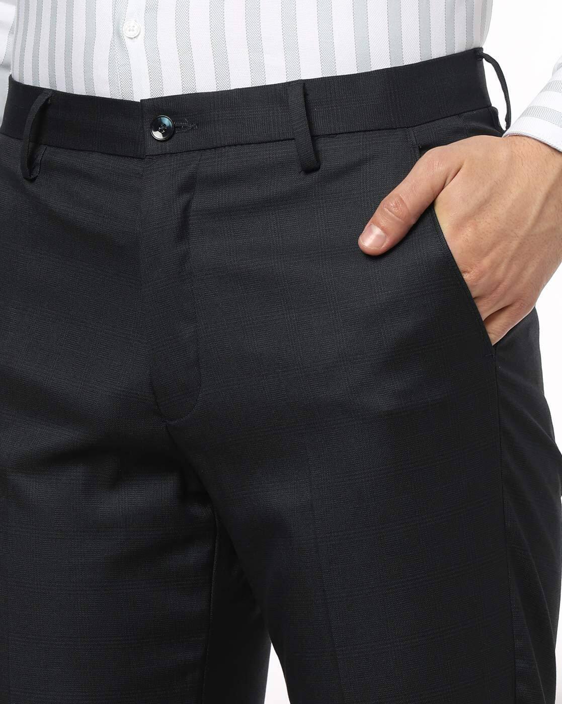 NETPLAY | Men Slim Fit Flat-Front Trousers|3