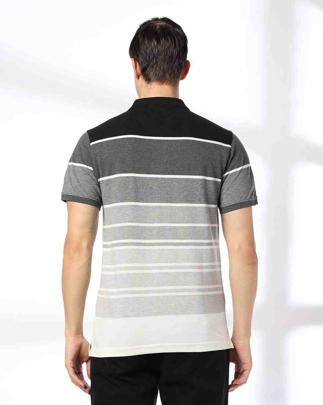 NETPLAY | Men Striped Slim Fit Polo T-Shirt|2