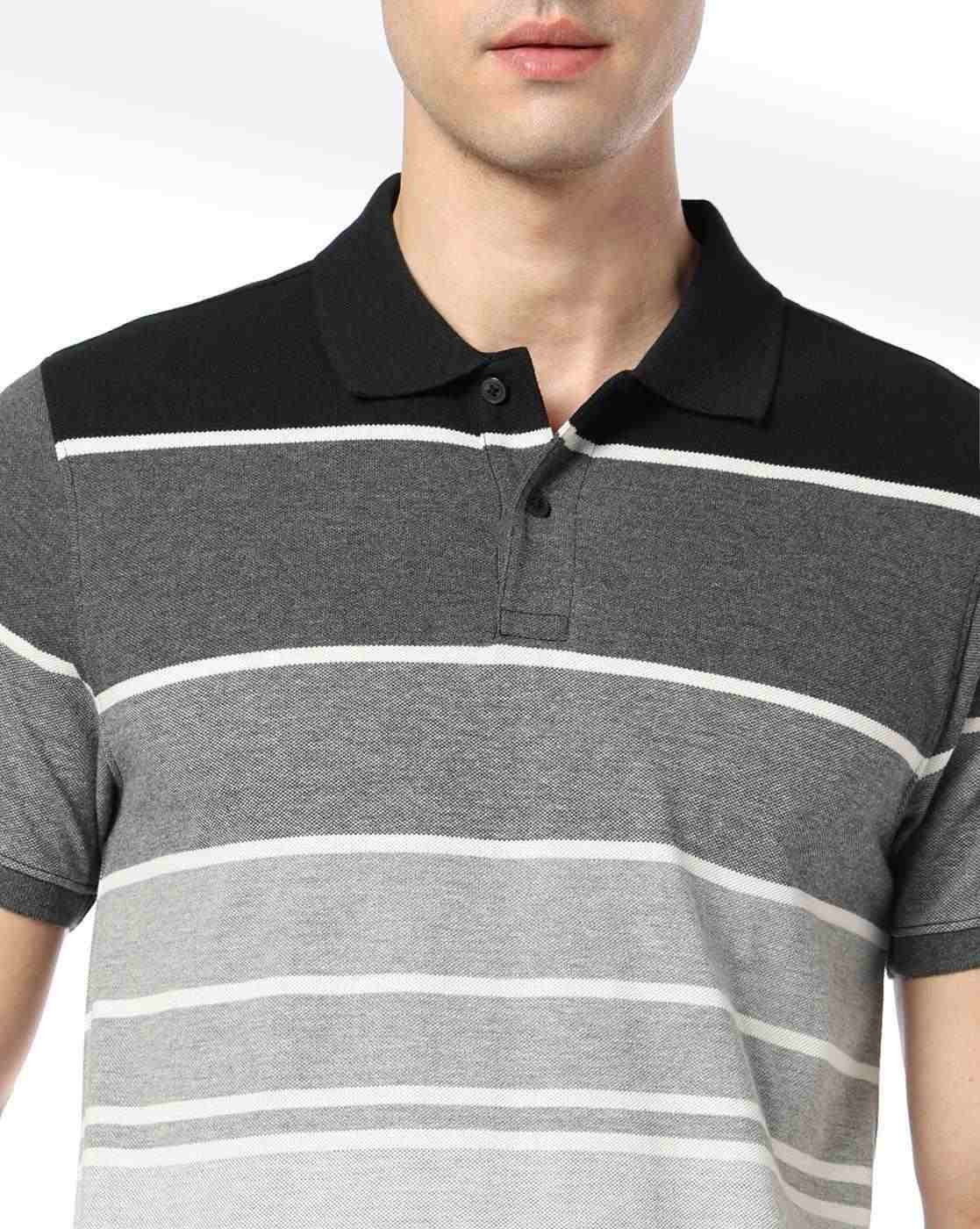 NETPLAY | Men Striped Slim Fit Polo T-Shirt|3